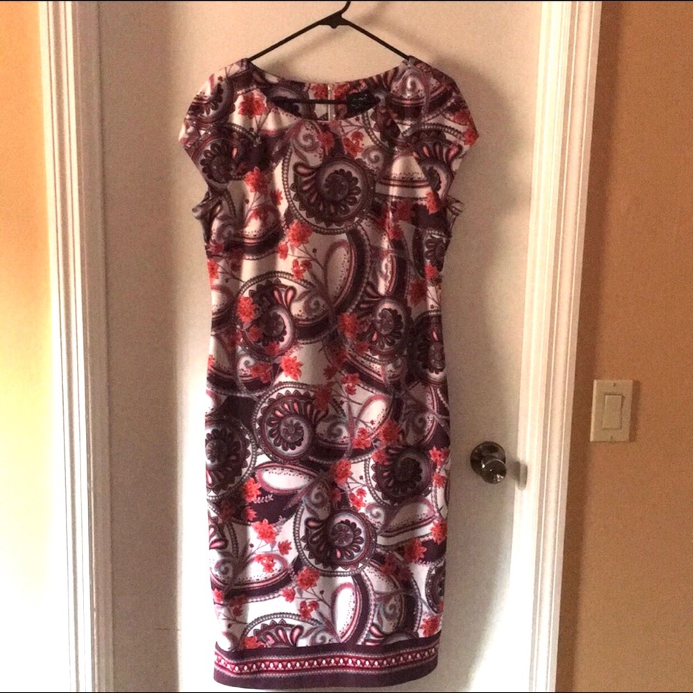 Multicolored Knee Length Dress